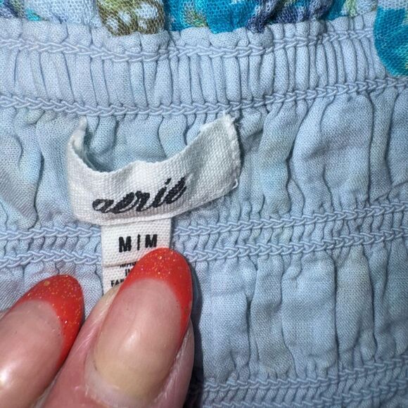 Aerie Flirty Shoulder Summer Mini Dress sz M - Picture 6 of 15